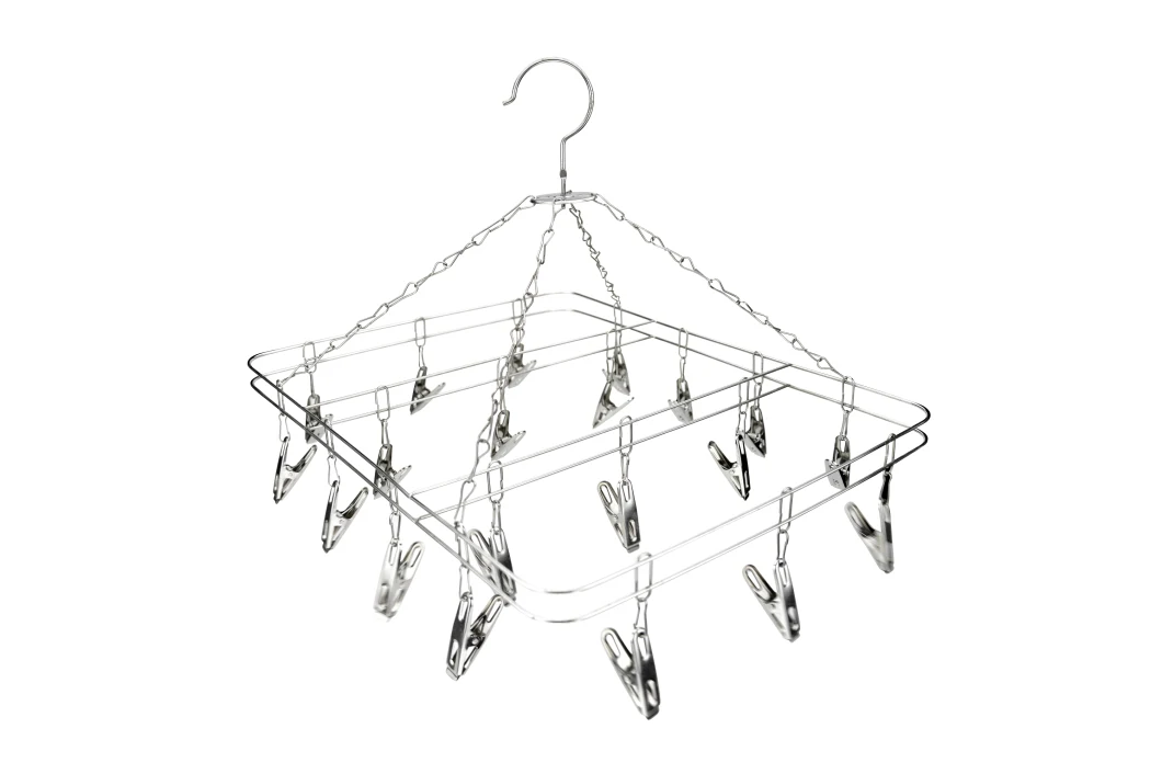 Stainless Steel Pegs Folding Rack Hanger for Drying Underwear Clothes Socks Dryer Rack