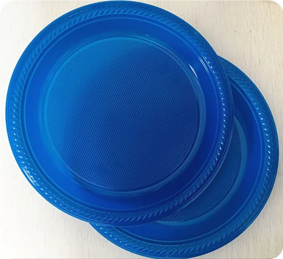 9인치 다채로운 일회용 플라스틱 파티 접시